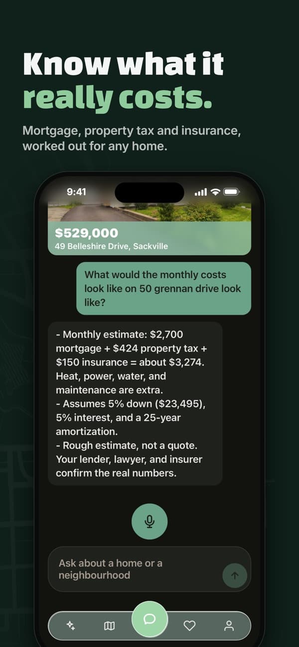 Acres app: Mortgage, property tax and insurance for any home